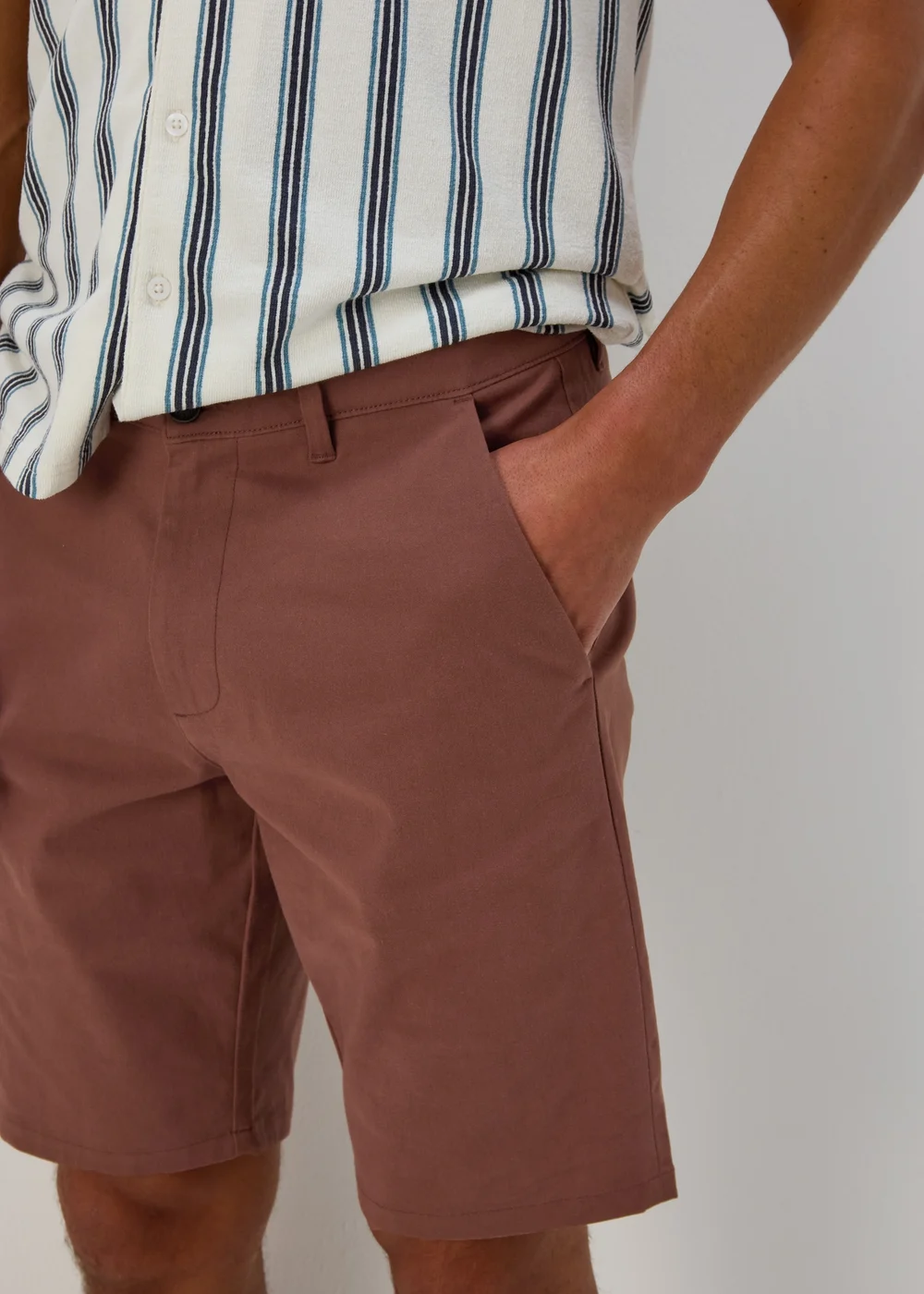 Rust Straight Fit Chino Shorts - 30 Image 3