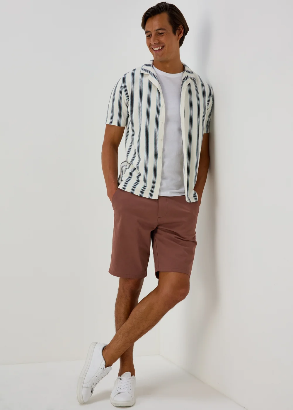 Rust Straight Fit Chino Shorts - 30 Image 1