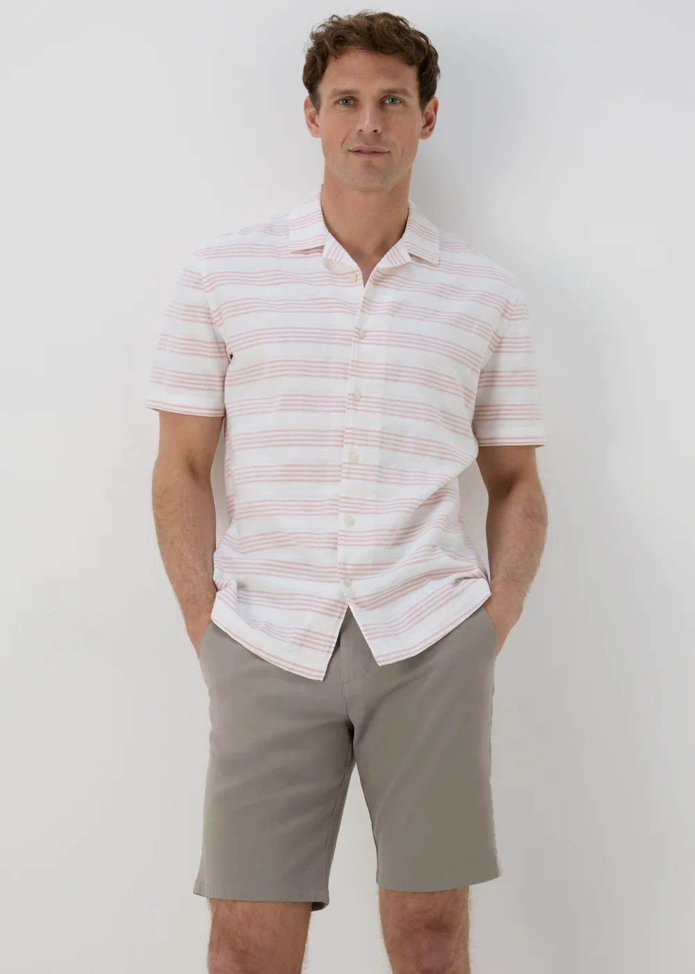 Mushroom Straight Fit Chino Shorts - 30 Image 1