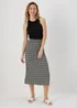 Black Daisy Midi Skirt - Size 8 Image 4