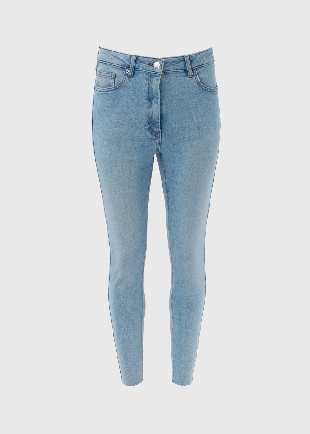 Mid Wash Ankle Grazer Skinny Jeans - 8 Image 5