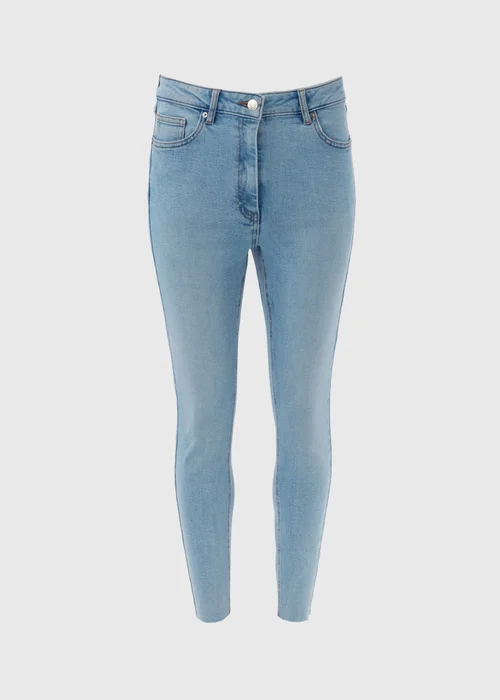 Mid Wash Ankle Grazer Skinny Jeans - 8 Image 5