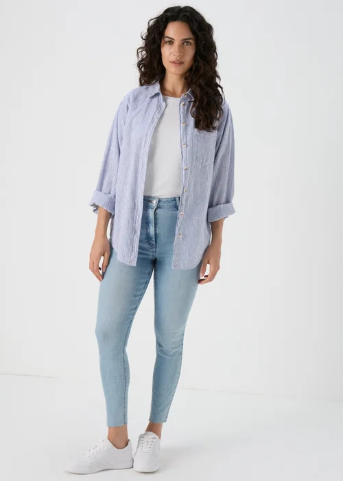 Mid Wash Ankle Grazer Skinny Jeans - 8 Image 4