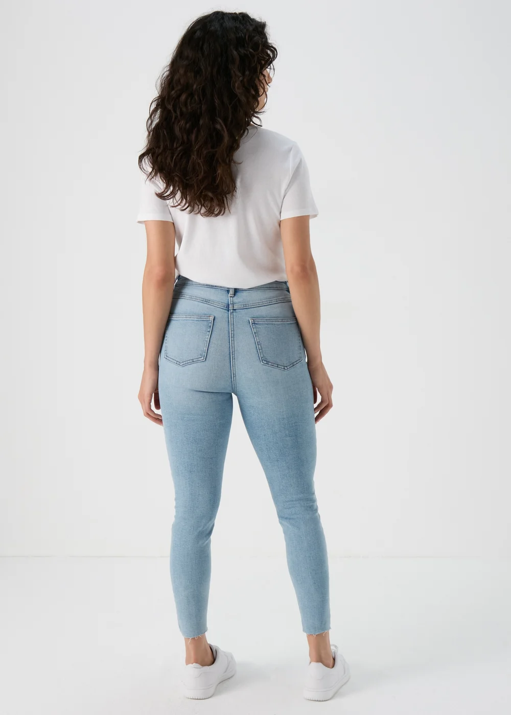 Mid Wash Ankle Grazer Skinny Jeans - 8 Image 2