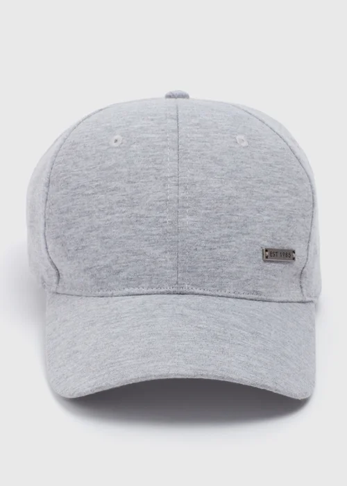 Grey Marl Jersey Cap - One Size Image 1