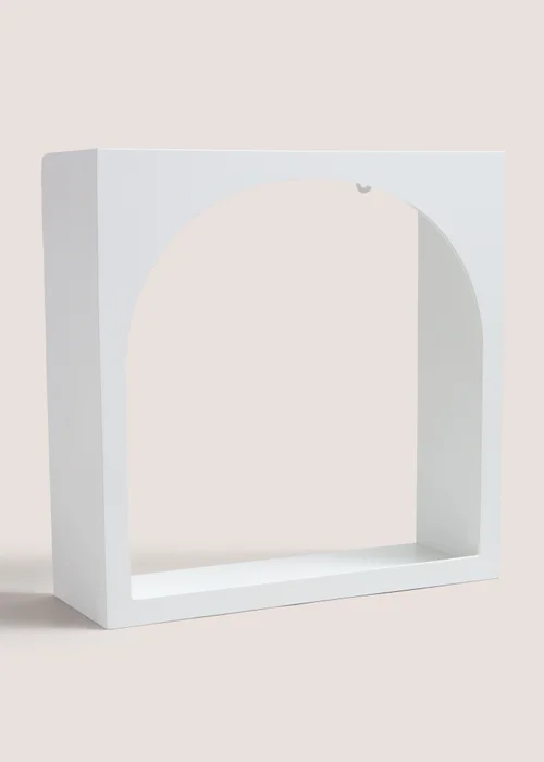 White Single Cove Shelf (34cm x 24cm x 34cm) Image 1