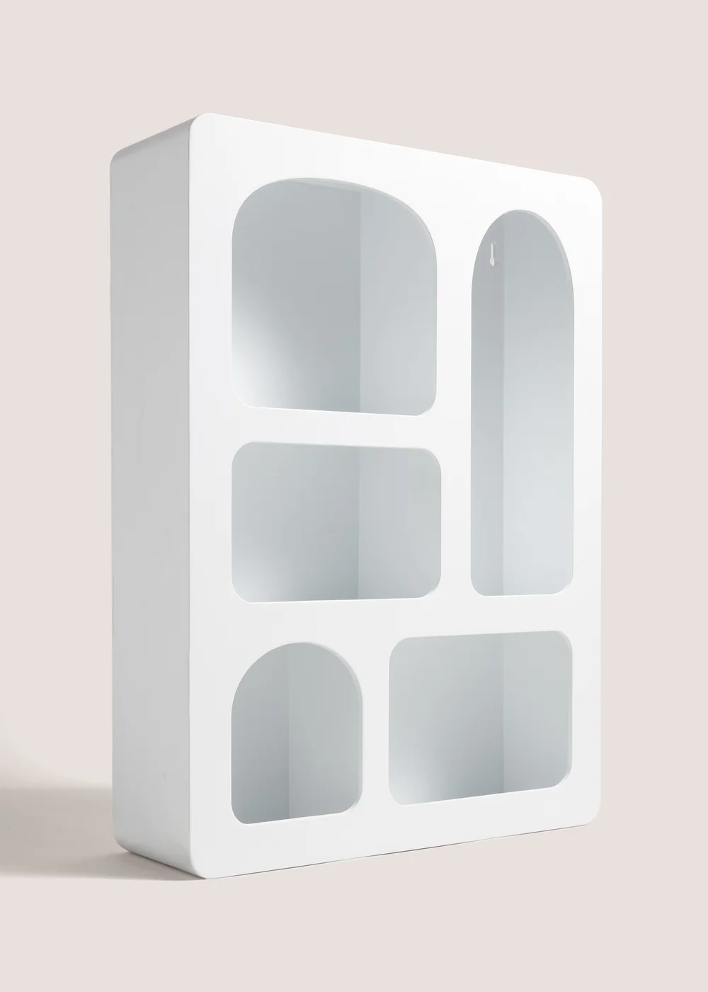 White Multilayer Cove Shelf (40cm x 18cm x 54cm) Image 2
