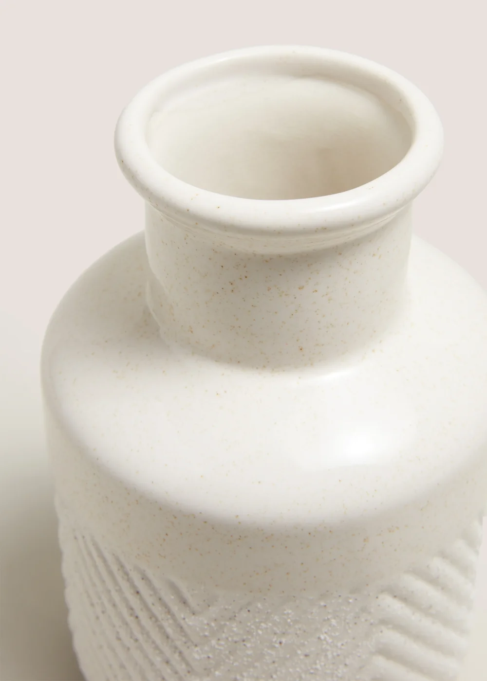 White Mini Speckled Pattern Ceramic Vase Image 2