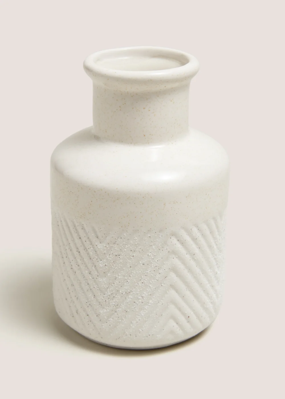 White Mini Speckled Pattern Ceramic Vase Image 1