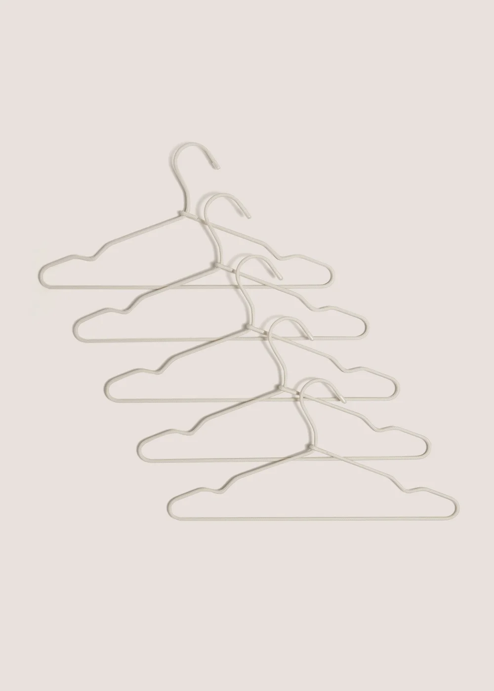 5 Pack Cream Fabric Hangers (34cm x 32cm) Image 1