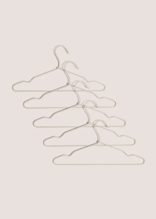 5 Pack Cream Fabric Hangers (34cm x 32cm) Image 1