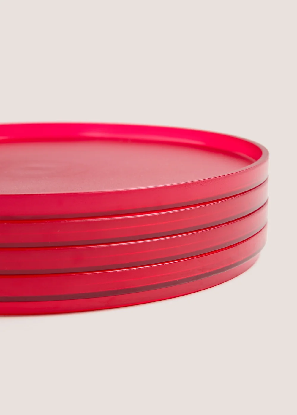 Outdoor 4 Pack Pink Plates Image 2