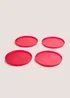 Outdoor 4 Pack Pink Plates Image 1