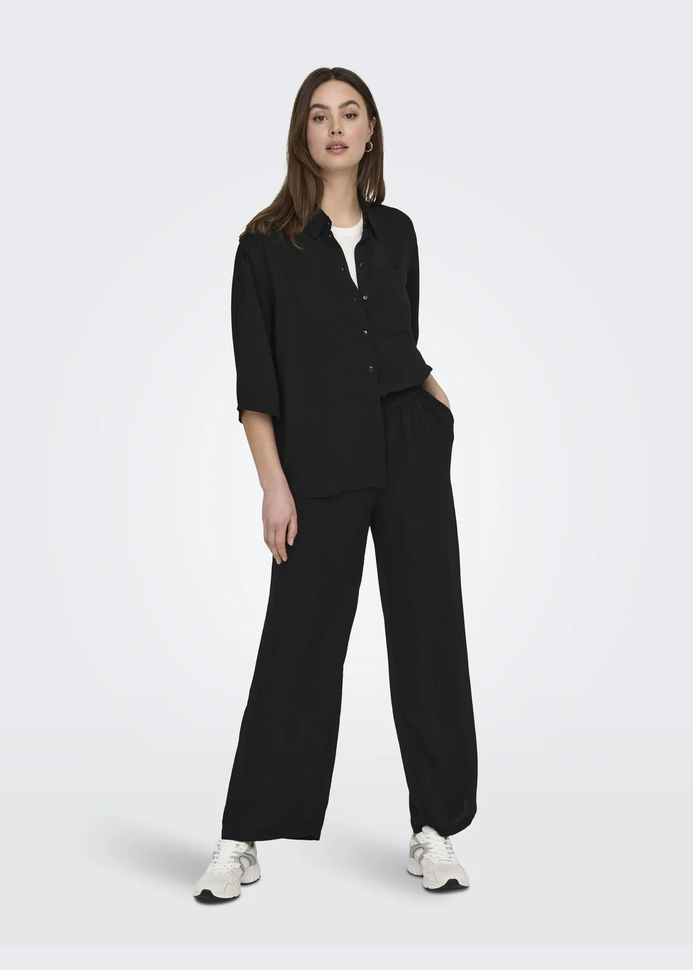 JDY Black Divya Wide Pants - 10 Image 1
