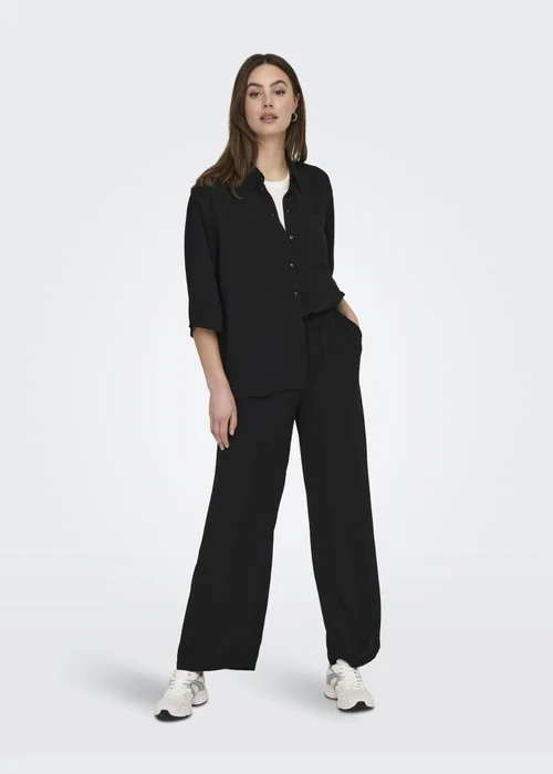 JDY Black Divya Wide Pants - 10 Image 1
