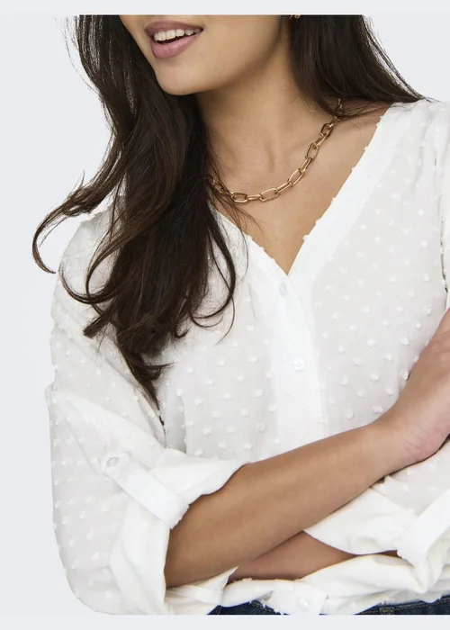 JDY White Diana Dobby Shirt - 10 Image 5