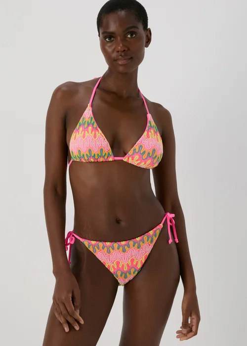 Multicoloured Crochet Triangle Bikini Bottom - 6 Image 1