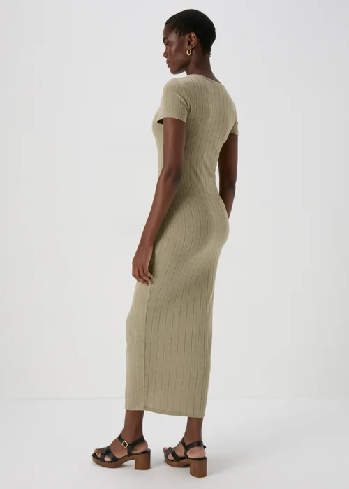 JDY Brown V Neck Lina Dress - 12 Image 2