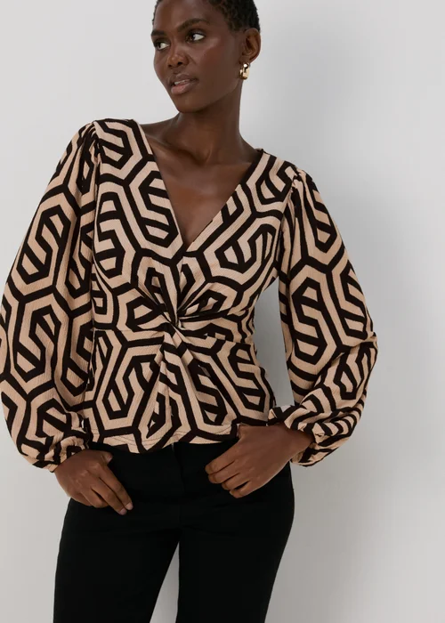 JDY Monochrome Knot Top - Size 8 Image 1