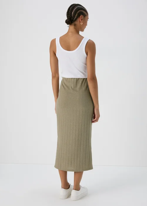 JDY Brown Midi Skirt - Size 8 Image 2
