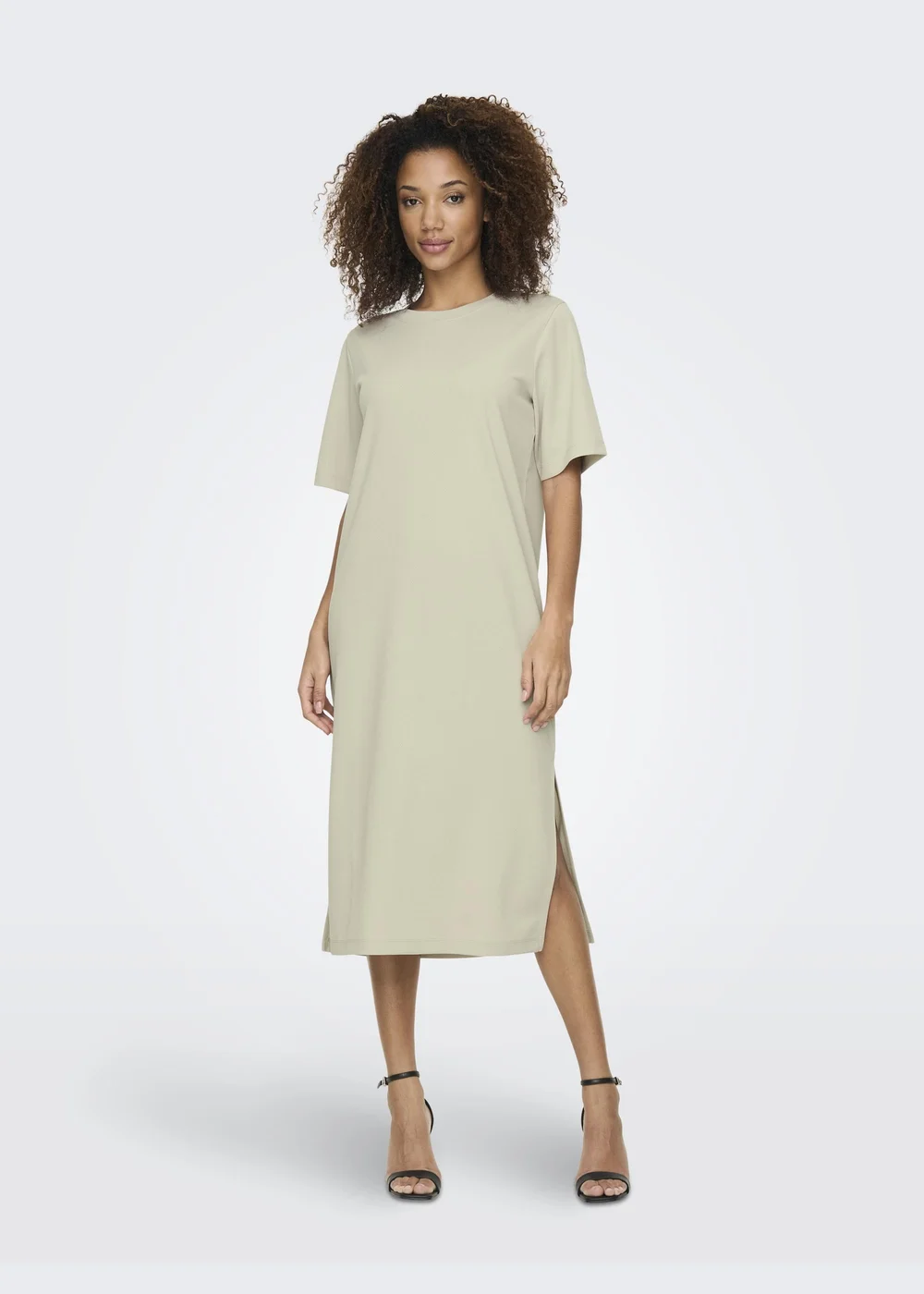 JDY Grey Geggo T-Shirt Midi Dress - 10 Image 1