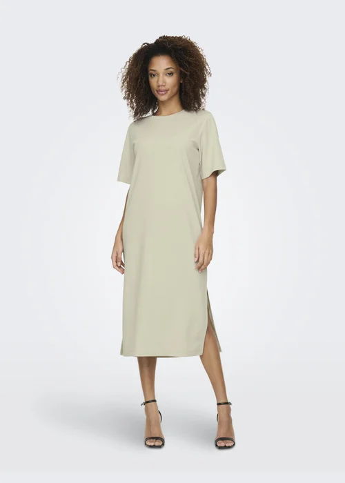 JDY Grey Geggo T-Shirt Midi Dress - 10 Image 1