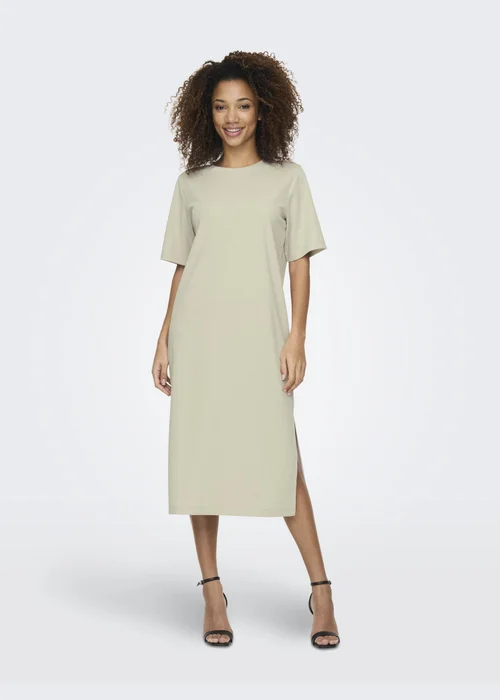 JDY Grey Geggo T-Shirt Midi Dress - 10 Image 5