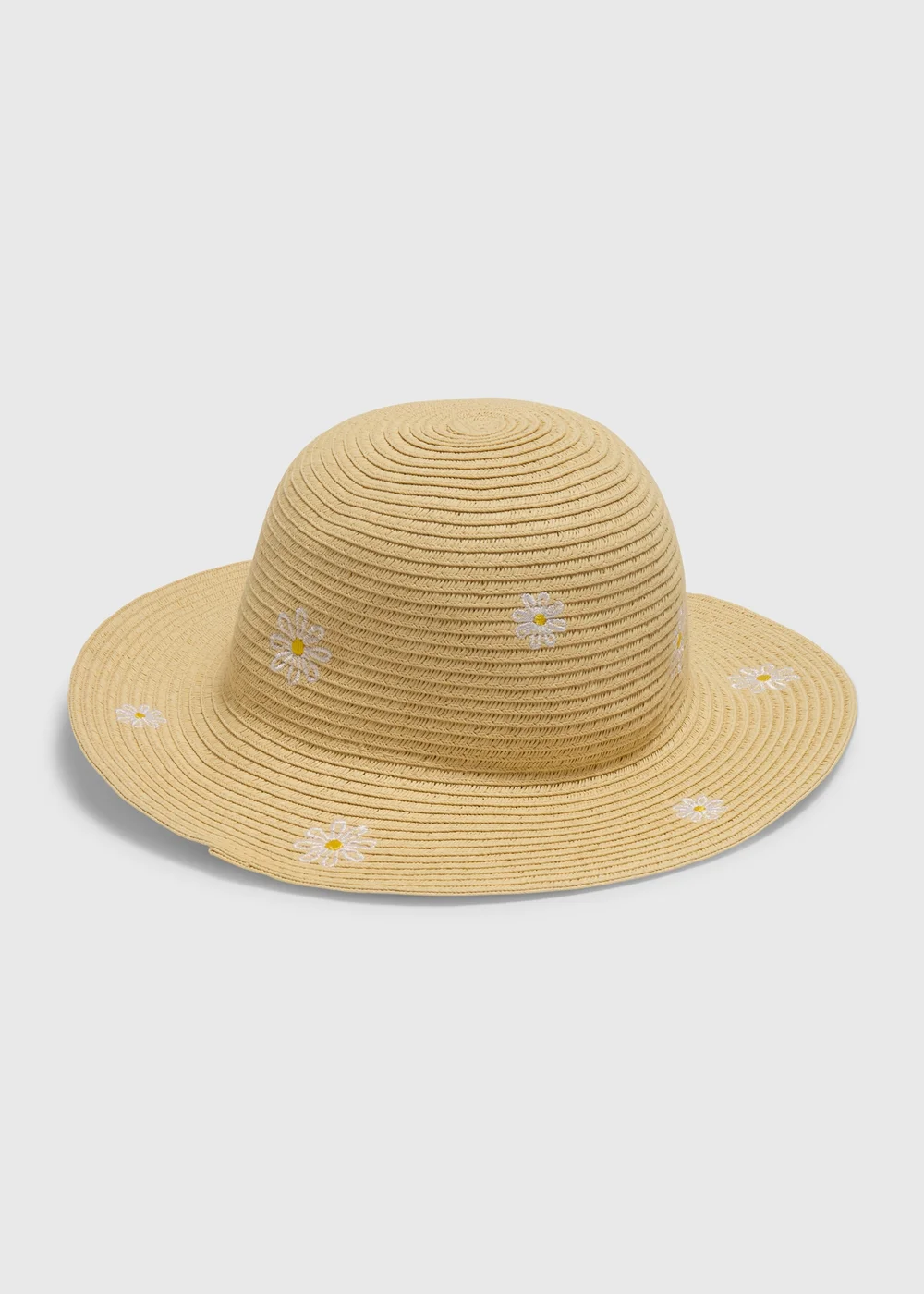 Kids Beige Daisy Straw Sunhat (3-6yrs) - Age 3 - 6 Years Image 1