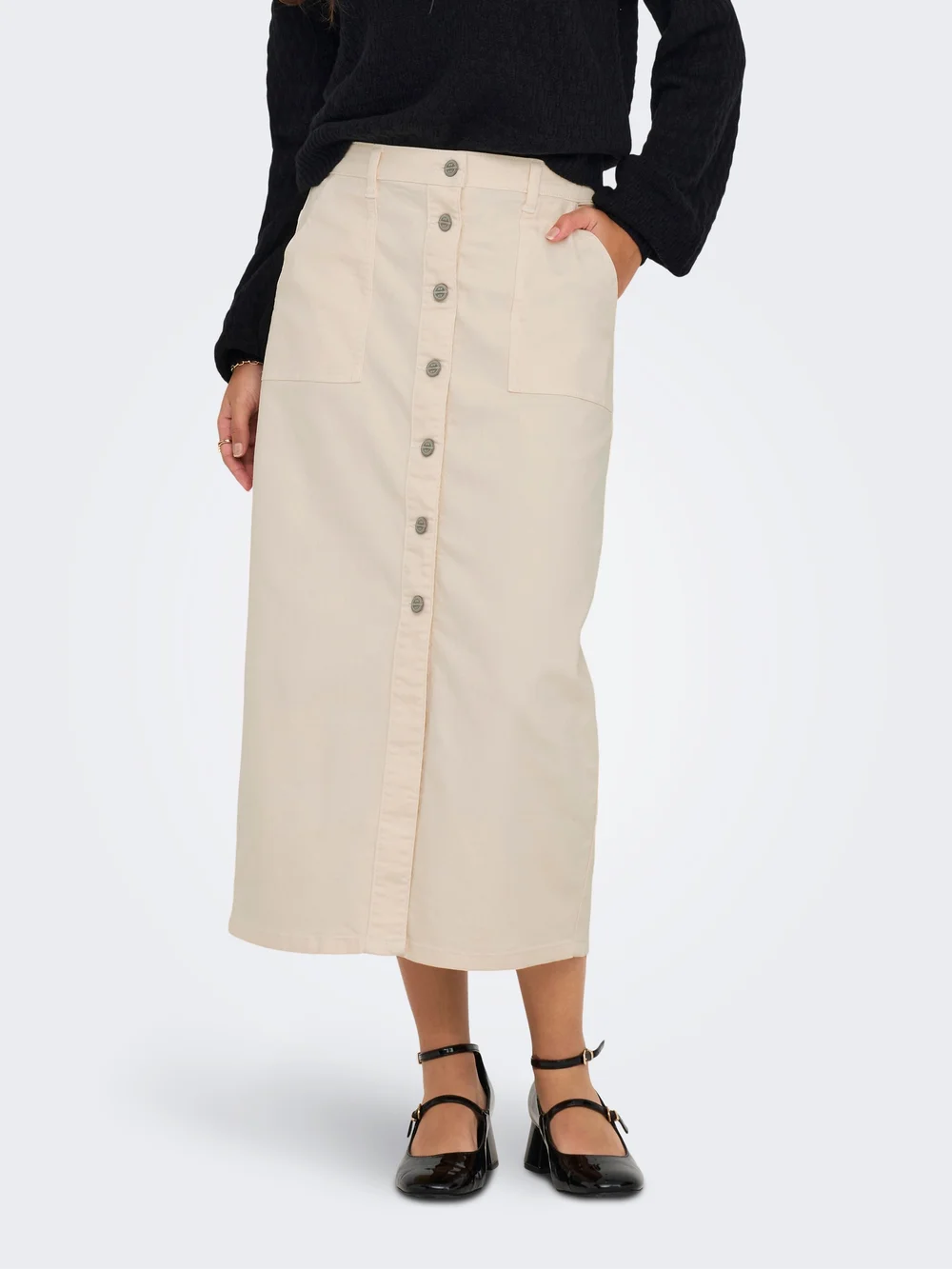 JDY Ecru Nora Pocket Skirt - 8 Image 1