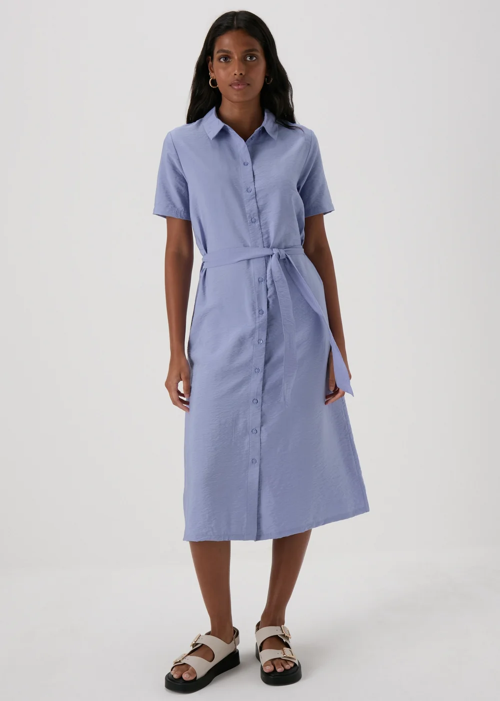 JDY Pale Blue Soul Midi Shirt - 8 Image 1