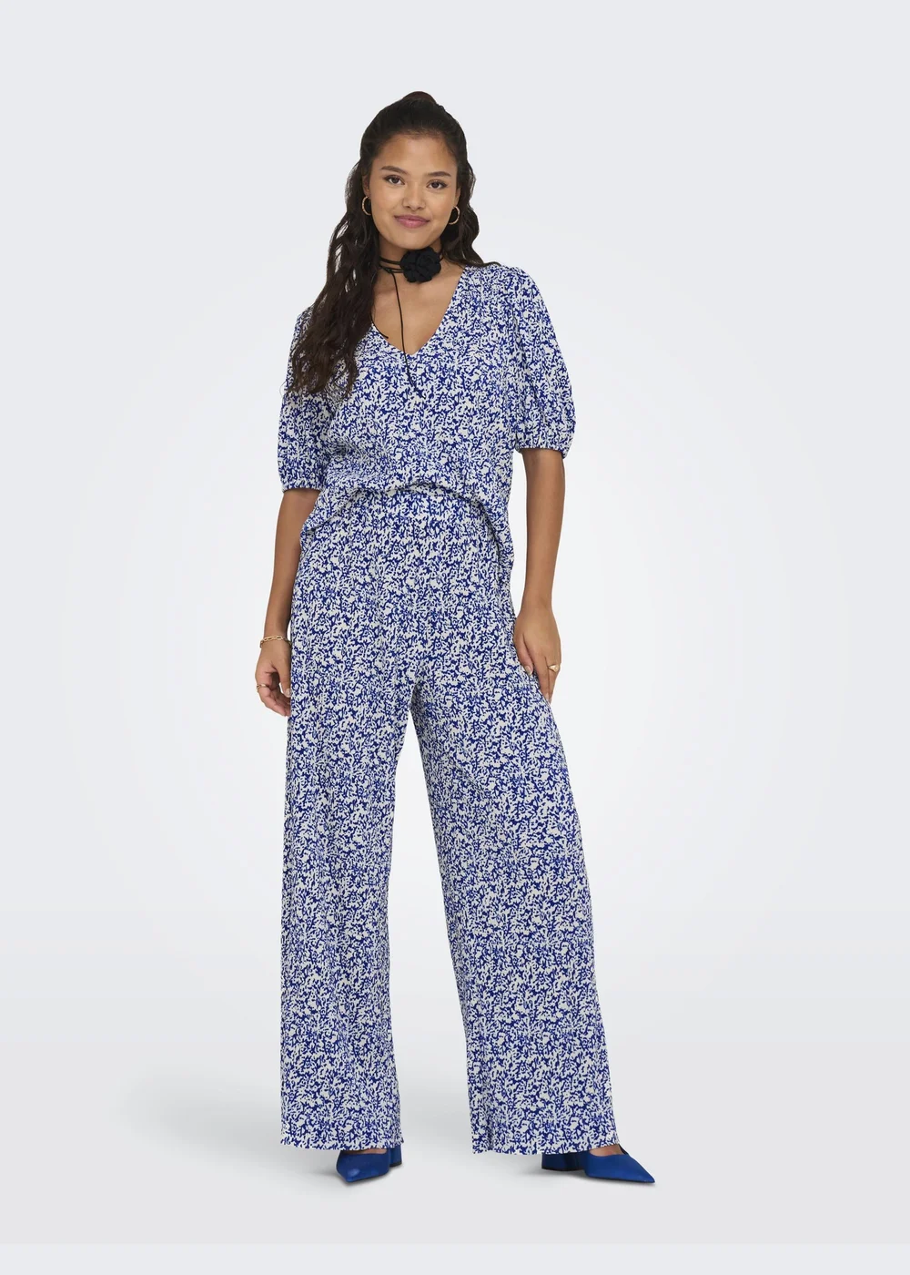 JDY Multicolour Plisse Pants - 8 Image 3