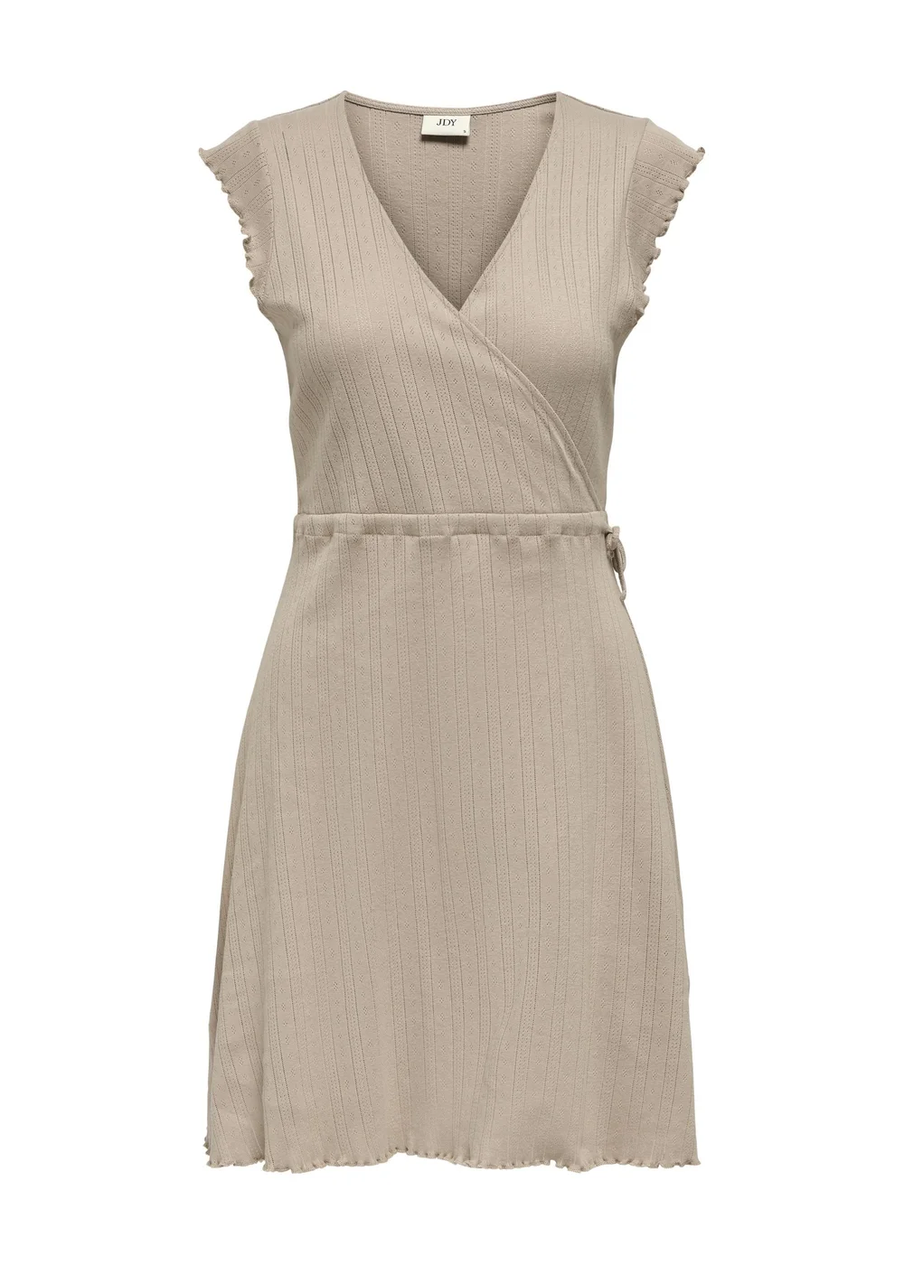 JDY Taupe Salsa Life Mini Wrap Dress - 8 Image 1
