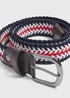 Red Tricolour Woven Stretch Belt - Small Image 2