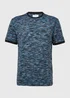 Navy & Blue Space Dye T-Shirt - Small Image 5