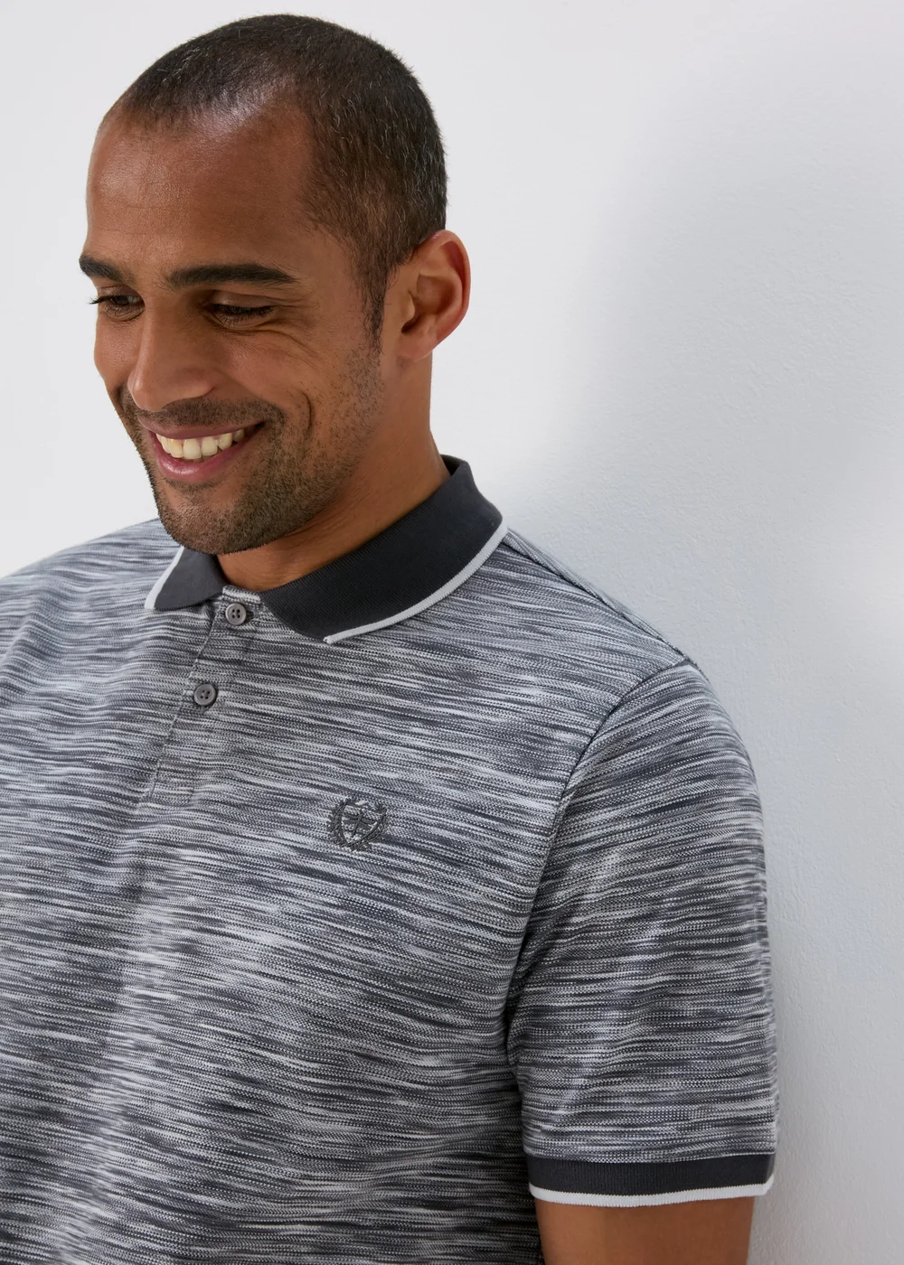 Charcoal Space Dye Polo - S Image 3