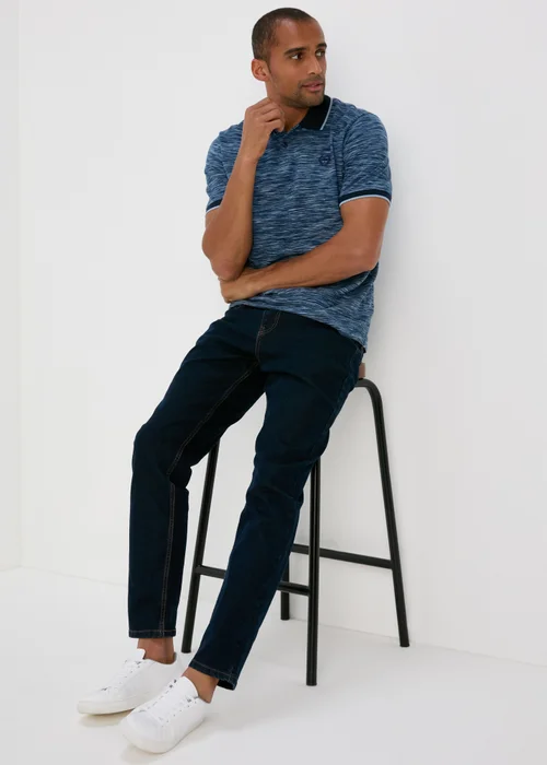 Navy Space Dye Polo - S Image 4