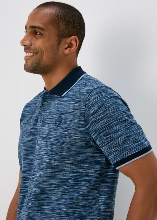 Navy Space Dye Polo - S Image 3