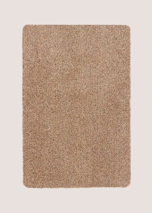 Brown Plain Linen Doormat (50cm x 75cm) Image 1