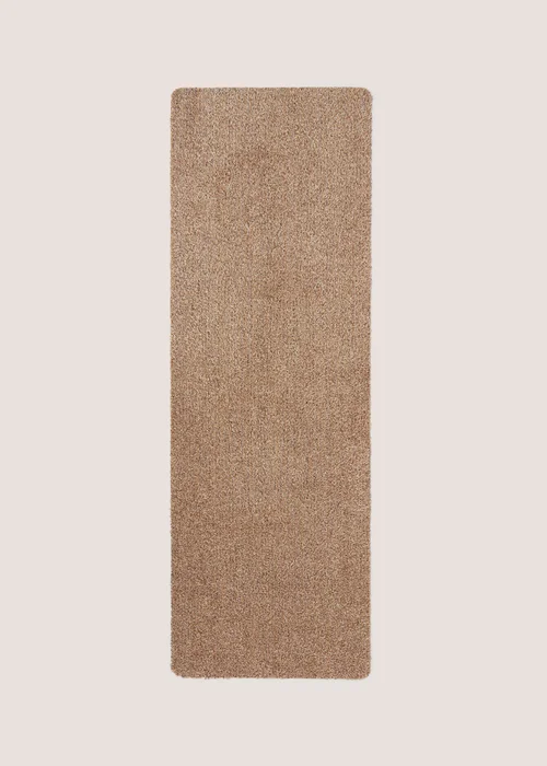 Brown Linen Plain Door Mat (50x150cm) Image 1