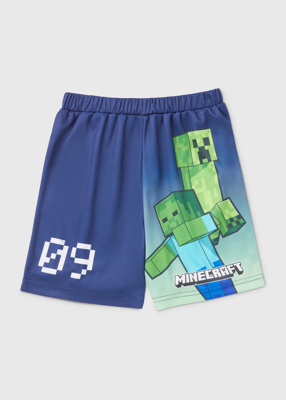Minecraft Boys Navy Airtex Shorts (5-12yrs) - Age 5 Years Image 1