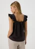 Black Embroidered Strap Vest - Size 8 Image 2