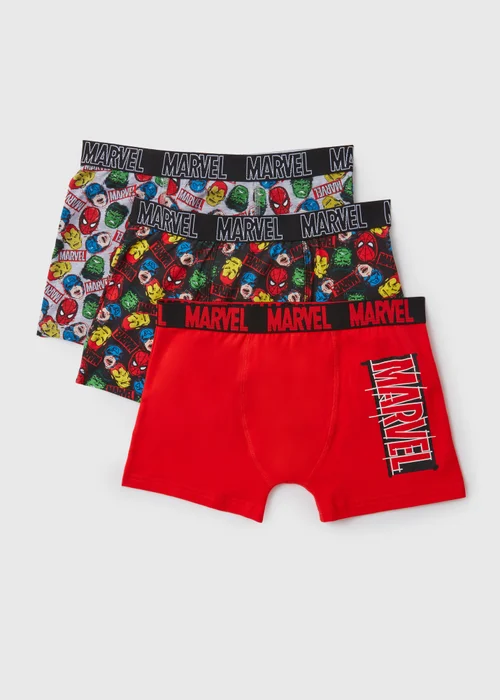 Marvel Boys 3 Pack Multicolour Trunks (2-11yrs) - 2-3 Yrs Image 1
