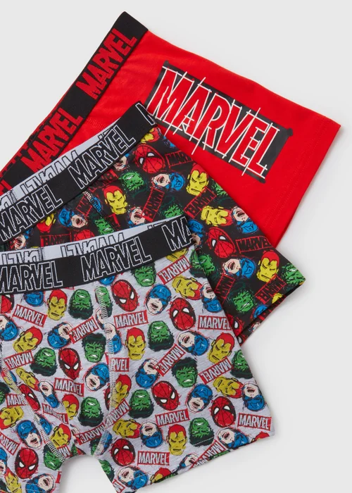 Marvel Boys 3 Pack Multicolour Trunks (2-11yrs) - 2-3 Yrs Image 2