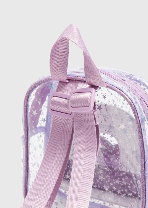 Girls Purple Sequin Rainbow Backpack (23x20x8cm) - One Size Image 2