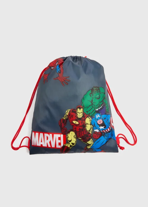 Marvel Kids Grey Avengers Drawstring Bag (43x34x2.5cm) - One Size Image 1