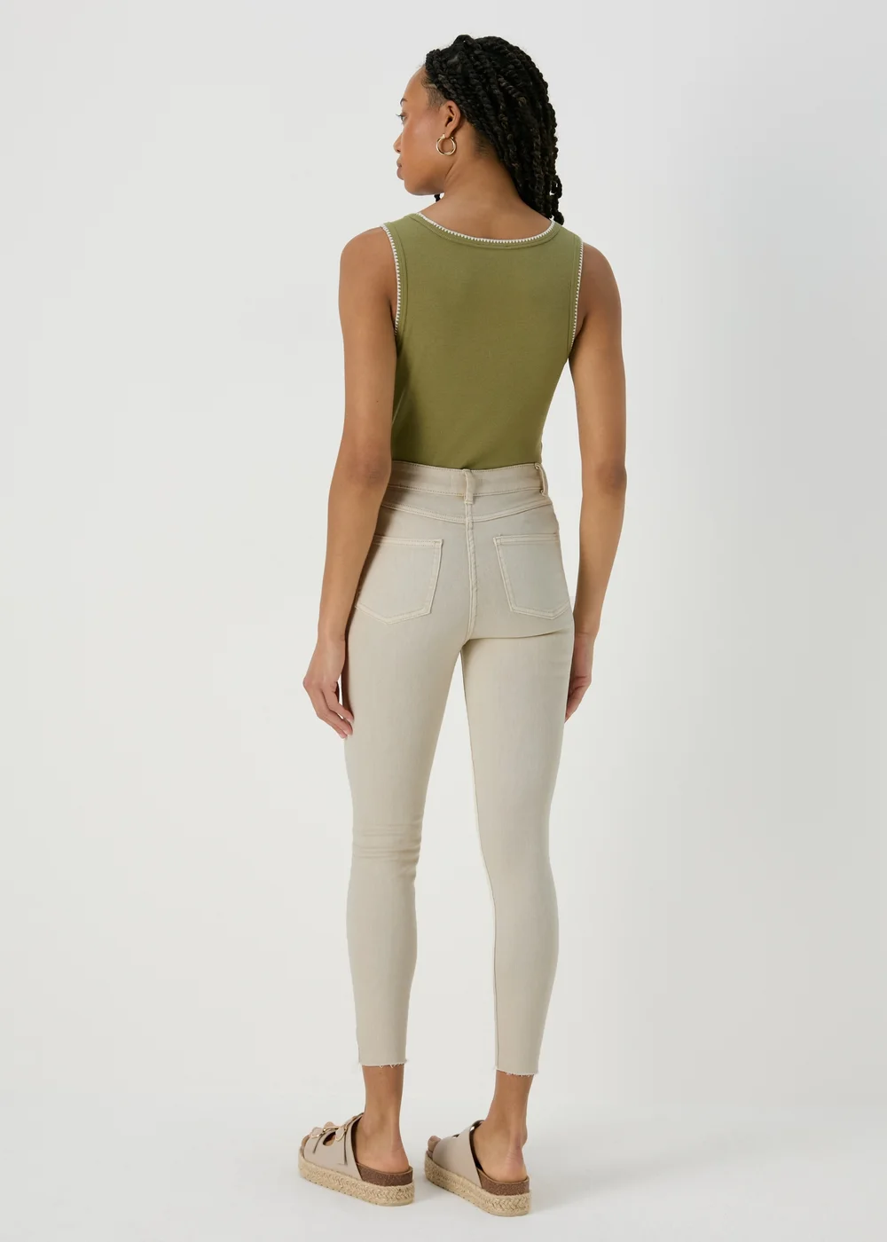 Ecru Ankle Grazer Skinny Jeans - 8 Image 2
