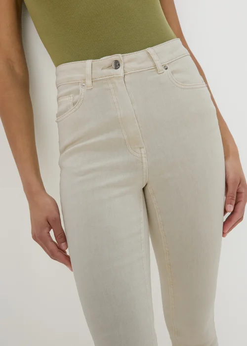 Ecru Ankle Grazer Skinny Jeans - 8 Image 3
