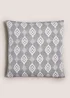 Indigo Jacquard Tile Design Cushion (43cm x 43cm) Image 1