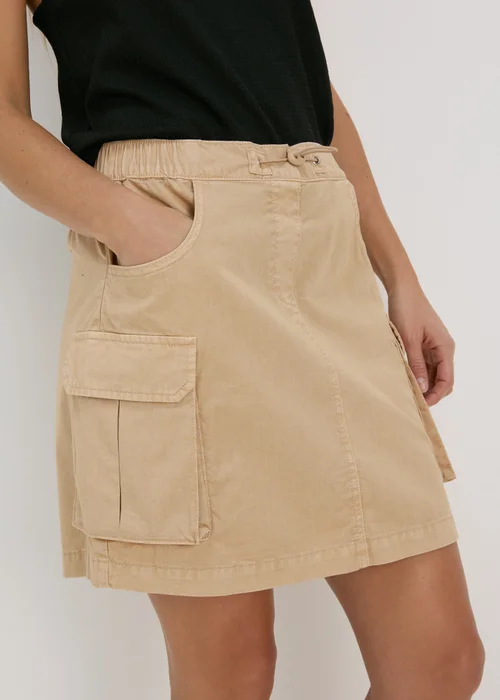 Stone Cargo Mini Skirt - 8 Image 3