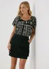 Black Cargo Mini Skirt - Size 8 Image 1